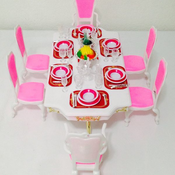 Barbie Size Dollhouse FurnitureGrand Dining Room Play Set Barbie