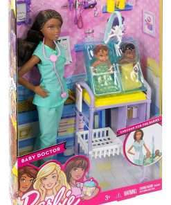 Barbie-Careers-African-American-Baby-Doctor-Doll-Playset