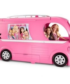 Barbie Pop-Up Camper, Barbie Camper Vehicle / When road-ready, it's a glam vehicle with signature style and 2 seats upfront