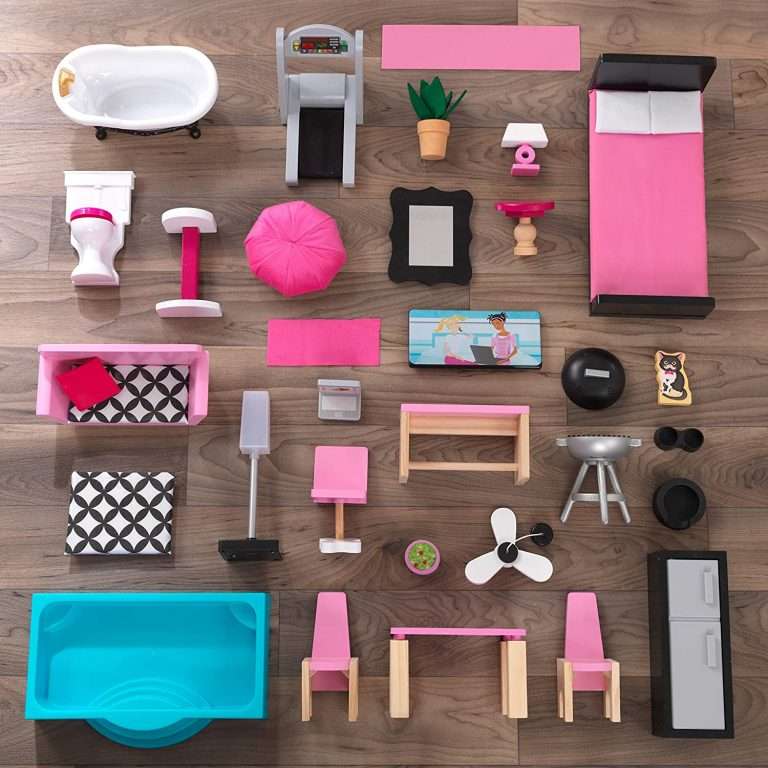 KidKraft KidKraft Shimmer Mansion Wooden Dollhouse for 12Inch Dolls