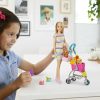 Barbie Stroll ‘n Play Pups Playset with Blonde Barbie Doll (11.5-Inch), 2 Puppies, Pet Stroller and Accessories, Gift for 3 to 7 Year Olds 2