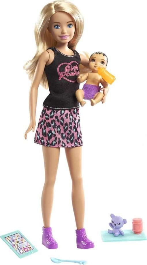 Barbie Skipper Babysitters Inc. Doll & Accessories Set with 9-in Blonde Doll