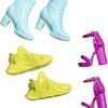 Barbie Fashion Shoes - Package of 5 Pairs of Shoes ~ Yellow Sneakers, Pink High Heels, Purple High Heels, Blue Boots and Green Hiking Shoes 2