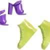 Barbie Fashion Shoes - Package of 5 Pairs of Shoes ~ Yellow Sneakers, Pink High Heels, Purple High Heels, Blue Boots and Green Hiking Shoes 3