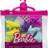Barbie Fashion Shoes - Package of 5 Pairs of Shoes ~ Yellow Sneakers, Pink High Heels, Purple High Heels, Blue Boots and Green Hiking Shoes 4