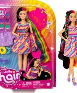 Barbie Totally Hair Heart-Themed Doll, Petite, 8.5 inch Fantasy Hair