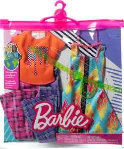 Barbie Clothes, Fashion and Accessory 2-Pack Dolls, 2 Rock ‘n Roll-Themed Outfits with Styling Pieces for Complete Looks 2