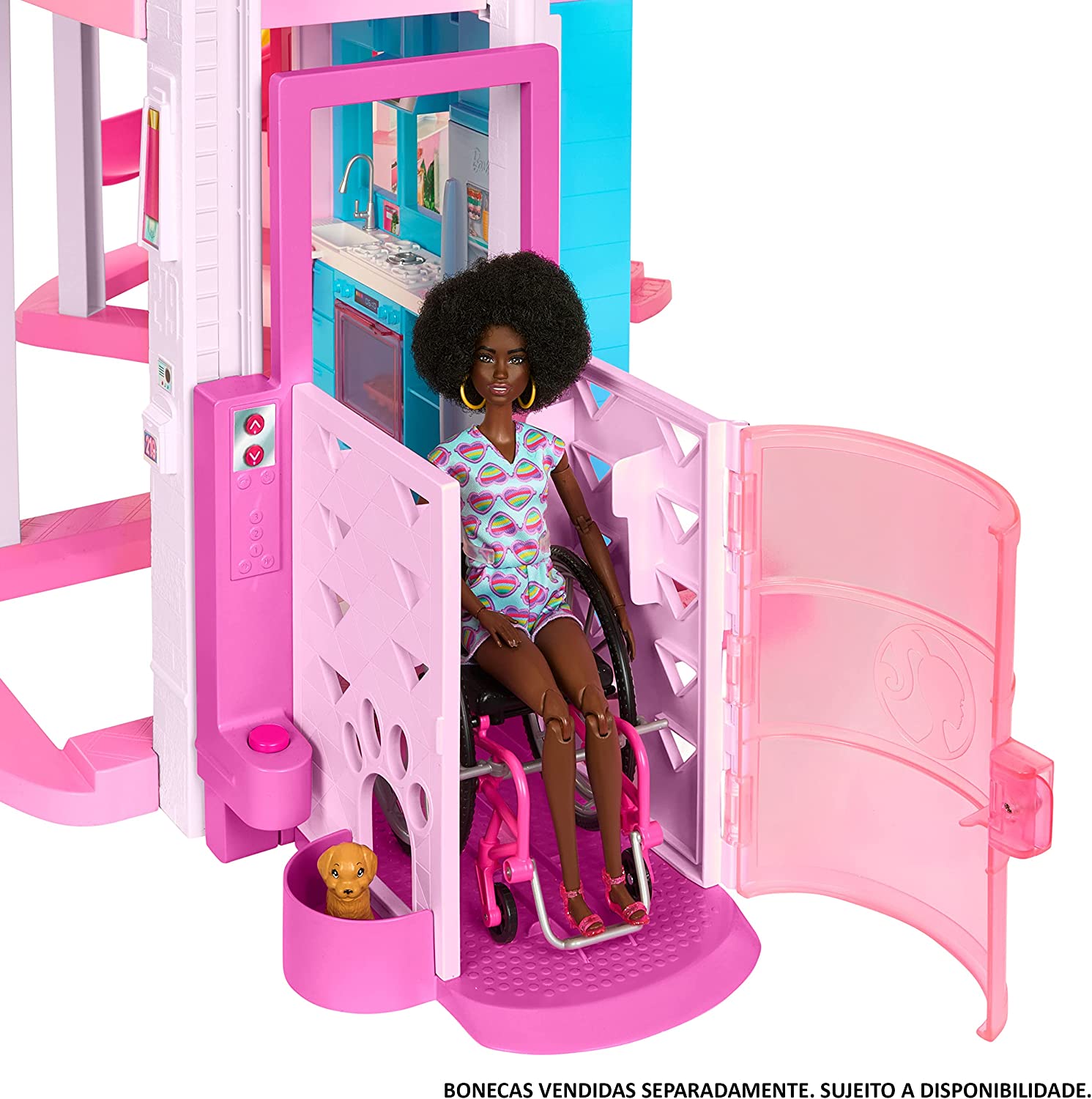 New ​Barbie Dreamhouse, Pool Party Doll House with 75+ Pieces and 3-Story Slide, Barbie House Playset, Pet Elevator and Puppy Play Areas​ 3
