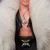 Barbie The Movie Collectible Ken Doll Wearing Big Faux Fur Coat and Black Fringe Vest with Bandana 4
