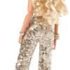 Barbie Margot Robbie as in Gold Disco Jumpsuit The Movie Collectible Doll (HPJ99) 3