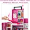 Barbie Dream Closet Playset, 35+ Clothes & Accessories Including 5 Complete Looks, Pop-Up Second Level, Mirror & Laundry Chute 3