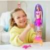 Barbie Mermaid Doll, “Malibu” with Pink Hair, Styling Accessories, Pet Dolphin and Water-Activated Color Change Feature 2
