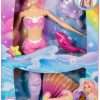 Barbie Mermaid Doll, “Malibu” with Pink Hair, Styling Accessories, Pet Dolphin and Water-Activated Color Change Feature 6