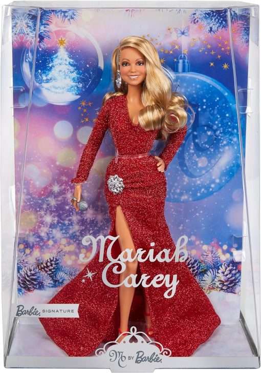 Barbie _Mariah Carey Doll, Holiday Celebration Collectible, Glittery Red Gown with Silver Accessories
