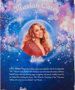 Barbie _Mariah Carey Doll, Holiday Celebration Collectible, Glittery Red Gown with Silver Accessories 6