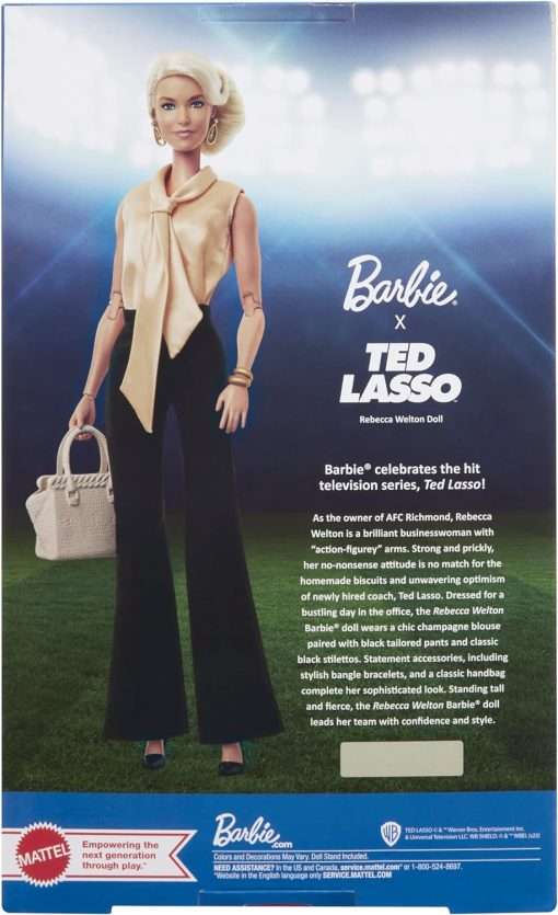 Barbie Signature Doll, Rebecca Welton from Ted Lasso Wearing Elegant Blouse and Black Slacks, Collectible with Displayable Packaging 6