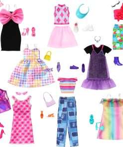 Barbie Clothes, Doll Fashion Pack with 13 Pieces of Clothing, 8 Accessories and 8 Pairs of Shoes for 65+ Unique Looks (Amazon Exclusive) - 1