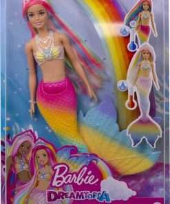 Barbie Dreamtopia Rainbow Magic Mermaid Doll with Rainbow Hair and Water-Activated Color Change Feature, For 3 to 7 Year Olds 6
