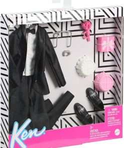 Barbie Fashion Pack- Bridal Outfit for Ken Doll with Tuxedo, Shoes, Watch, Gift, Wedding Cake with Tray & Bouquet, Gift for Kids 3 to 8 Years Old - 2