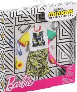Barbie Storytelling Fashion Pack of Doll Clothes Inspired by Minions- Top, Skirt and 6 Accessories Dolls, Gift for 3 to 8 Year Olds - 3