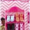 Barbie Doll Shoe Pack - GVY23 ~ Includes 4 Pairs of Doll Shoes with Shoerack - Blue, Orange and Purple Heels with Black Boots - 2