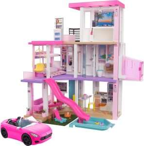 Barbie DreamHouse Dollhouse with 75+ Accessories and Wheelchair Accessible Elevator (Amazon Exclusive) + Barbie Convertible 2-Seater Vehicle - 1