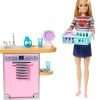 Barbie Furniture and Accessories, Doll House Decor Set with Dishwasher Theme, Kitchen Add-On with Counter Sink - 5