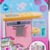 Barbie Furniture and Accessories, Doll House Decor Set with Dishwasher Theme, Kitchen Add-On with Counter Sink - 6