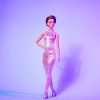 Barbie Looks Doll, Collectible No. 22 with Pixie Cut and Modern Y2K Fashion, Sequined Pink Halter Jumpsuit with Silver Heels - 2