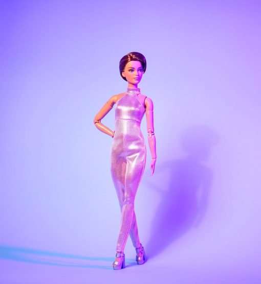 Barbie Looks Doll, Collectible No. 22 with Pixie Cut and Modern Y2K Fashion, Sequined Pink Halter Jumpsuit with Silver Heels - 2