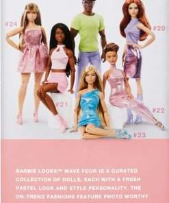 Barbie Looks Doll, Collectible No. 22 with Pixie Cut and Modern Y2K Fashion, Sequined Pink Halter Jumpsuit with Silver Heels - 6