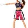 Barbie Made to Move Doll & Accessories, Brunette Boxer Wearing Removable Uniform with Boxing Gloves, 22 Bendable Joints - 4
