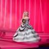 Barbie Signature Doll, 65th Anniversary Collectible with Blonde Hair, Black and White Gown, Sapphire Gem Earrings and Sunglasses - 2