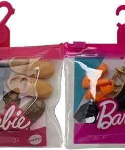 Barbie and Ken Shoe Accessory Packs with 9 Total Pairs of Doll Shoes
