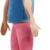 Barbie Fashionistas Ken Fashion Doll #192 with Brunette Cropped Hair & Vitiligo in Malibu Tank, Shorts & Sandals - 5