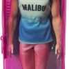 Barbie Fashionistas Ken Fashion Doll #192 with Brunette Cropped Hair & Vitiligo in Malibu Tank, Shorts & Sandals - 6