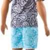 Barbie Fashionistas Ken Fashion Doll #204 with Man Bun in Paisley Tee, Shorts & Yellow Sneakers - 5
