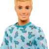 Barbie Fashionistas Ken Fashion Doll #211 with Blonde Hair, Blue Cactus Tee, White Shorts and Sneakers - 3