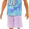 Barbie Fashionistas Ken Fashion Doll #212 with Prosthetic Leg, Los Angeles Jersey, Purple Shorts & Sneakers - 1