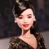 Barbie Inspiring Women Doll, Kristi Yamaguchi Collectible in 1992 Winter Olympics Costume, Sparkly Black and Gold Leotard and White Skates - 3