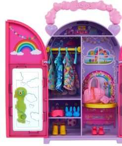 Barbie Chelsea Doll & Closet Toy Playset with 15 Pieces Clothes & Accessories Included, Foldable Set for On-The-Go Play & Storage - 1