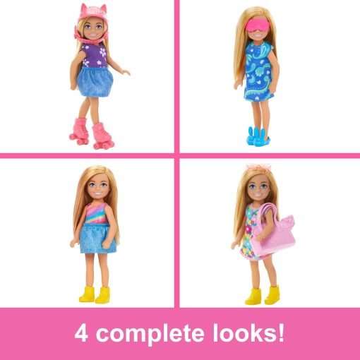 Barbie Chelsea Doll & Closet Toy Playset with 15 Pieces Clothes & Accessories Included, Foldable Set for On-The-Go Play & Storage - 3