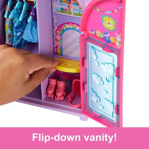 Barbie Chelsea Doll & Closet Toy Playset with 15 Pieces Clothes & Accessories Included, Foldable Set for On-The-Go Play & Storage - 4