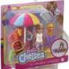 Barbie Chelsea Picnic Playset with Chelsea Doll (6-in Blonde), Pet Kitten, Picnic Table, Umbrella, Basket & Accessories, Gift for 3 to 7 Year Olds - 7