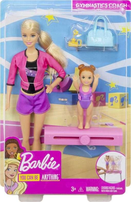 Barbie Gymnastics Coach Dolls & Playset with Coach Doll, Student Small Doll & Balance Beam with Clip & Sliding Mechanism - 6