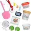 Barbie Pizza Chef Doll & Playset, Toy Oven & Counter with Sliding Conveyer Belt, Molds, 3 Dough Colors & Accessories - 9