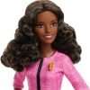 Barbie Careers Doll & Accessories, Future Leader with Dark Brown Hair Wearing Outfit with 2 Golden Bracelets & B Pin - 3