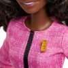 Barbie Careers Doll & Accessories, Future Leader with Dark Brown Hair Wearing Outfit with 2 Golden Bracelets & B Pin - 4
