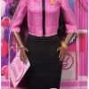 Barbie Careers Doll & Accessories, Future Leader with Dark Brown Hair Wearing Outfit with 2 Golden Bracelets & B Pin - 6