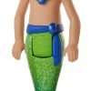 Barbie Dreamtopia Chelsea Merboy Doll with Green Hair & Tail, Accessory, Small Doll Bends at Waist - 2
